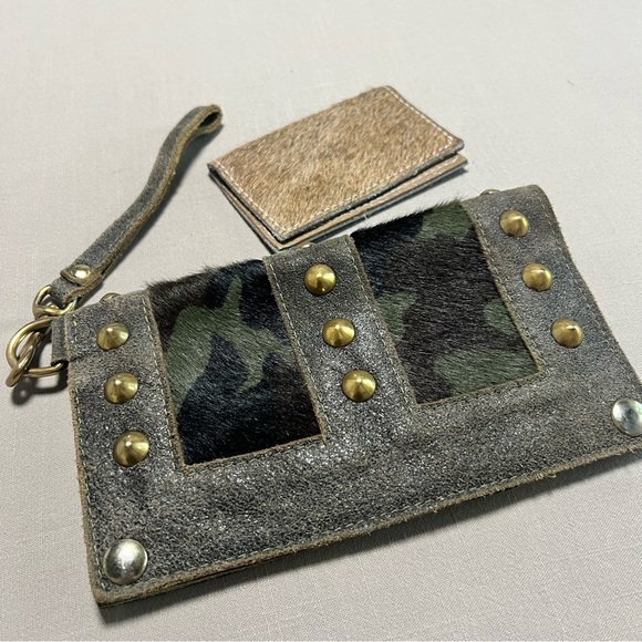 Maya Moon Handmade Recycled Leather Clutch Wallet Wristlet + Card Holder - Picture 15 of 15